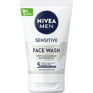 Гель для лица Nivea Men Sensitive 100 мл — мужской очищающий гель для чувствительной кожи