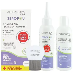 Pediculosis treatment kit Alphanova 3-in-1 with comb, balm and shampoo (ALS03046)