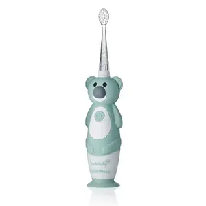 Child Sonic Toothbrush Brush-Baby BRB234 — battery-powered, 2 brush heads, Daily care & Deep clean modes, 1 handle (turquoise/white)