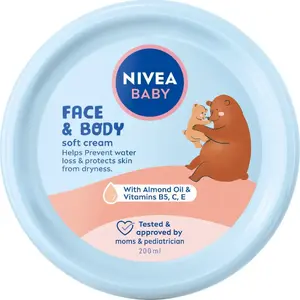 Krēms ķermenim un ādai Nivea BABY 200 ml — maiga kopšana jutīgai ādai