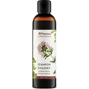 Fitomed zāļu šampūns tumšiem matiem ar ziežkannas, tēju un hennu — 250 ml