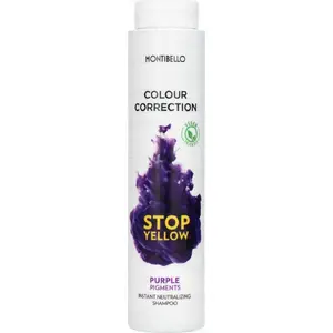 Šampūns Montibello Colour Correction STOP YELLOW 300 ml — neitrālais violets šampūns gaišiem un pelēkiem matiem