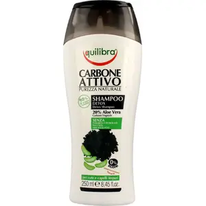 Shampoo Equilibra Carbo Detox Aloe Vera 250 ml — detoxifying shampoo with activated charcoal