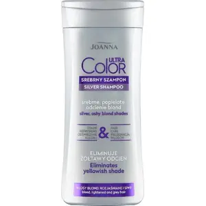 Шампунь Joanna Ultra Color серебристый 200 мл — серебристо‑пепельные оттенки для блонда