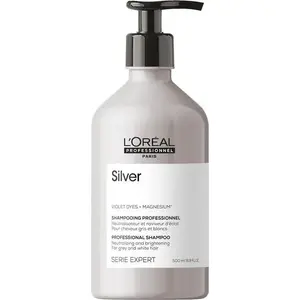 Шампунь L’Oréal Paris Serie Expert Silver 500 мл — фиолетовый нейтрализующий для блонд и седых волос