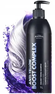 Joanna Professional Anti-Yellow Boost Complex тонирующий шампунь — пепельный оттенок, 1000 мл