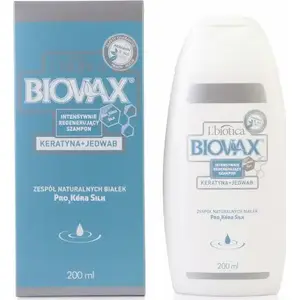 Шампунь BIOVAX Intensywny восстанавливающий с кератином и шелком 200 мл