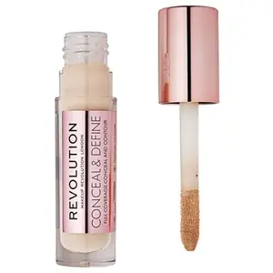 Conceal and Define aizklātājs Makeup Revolution C4 3,4 ml — šķidrais sejas korektors, tonis C4