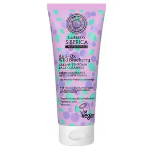 Facial cleansing cream-foam Blueberry Siberica Anti-Ox 75 ml — No name
