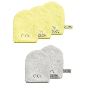 Mazgāšanas un grima noņemšanas cimdiņu komplekts GLOV Baby Banana 3gab + Silver Stone 3gab