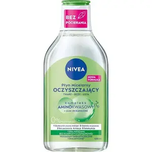 Мицеллярный очищающий раствор Nivea 400 мл для лица, глаз и губ с комплексом аминокислот