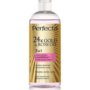 Micellar Cleansing Water Perfecta Perfecta 24K Gold & Rose Oil 400 ml for Sensitive Skin