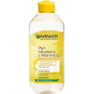 Micellārais tīrīšanas ūdens GARNIER Skin Naturals ar C vitamīnu, 400 ml — tumšākai un nogurušai ādai