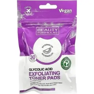 Exfoliating Toner Pads Beauty Formulas with Glycolic Acid — 30 pads