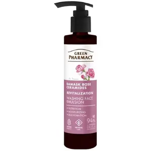 Sejas tīrīšanas emulzija Green Pharmacy Damaskas roze un ceramīdi 150 ml