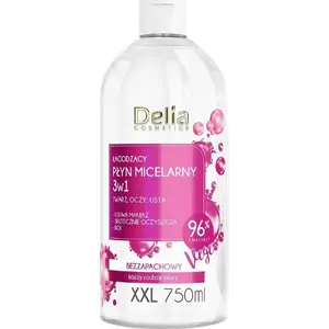 Micelārais nomierinošais šķīdums 3‑1 Delia 750 ml – attīra, noņem grimu, nomierina ādu