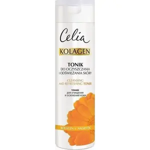 Facial Cleansing and Refreshing Toner with Calendula 200 ml — Celia collagen series