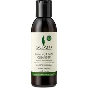 Sejas attīrītājs Sukin Foaming Facial Cleanser 125 ml — putojošs sejas mazgāšanas līdzeklis