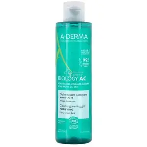 Attīrošais gēls Aderma Biology AC 200 ml — sejas/ķermeņa gēls pūtītei uzņēmīgai ādai