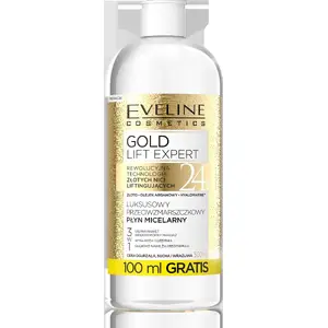 Мицеллярная очищающая жидкость Eveline Gold Lift Ex 500 мл - средство для снятия макияжа