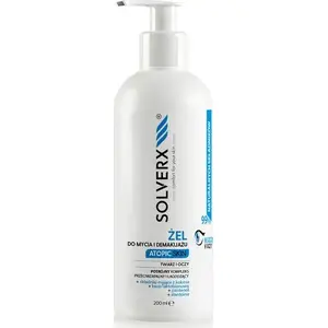 Facial and Eye Cleansing Gel Solverx Atopic Skin 200 ml — makeup removal, gentle formula