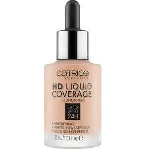 Жидкий тональный крем Catrice HD Liquid Coverage 30 мл с пипеткой — оттенок 020 Rose Beige