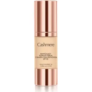 Foundation serum DAX CASHMERE DD Nawilżający SPF 30 02 Beige — moisturizing foundation with hyaluronic acid