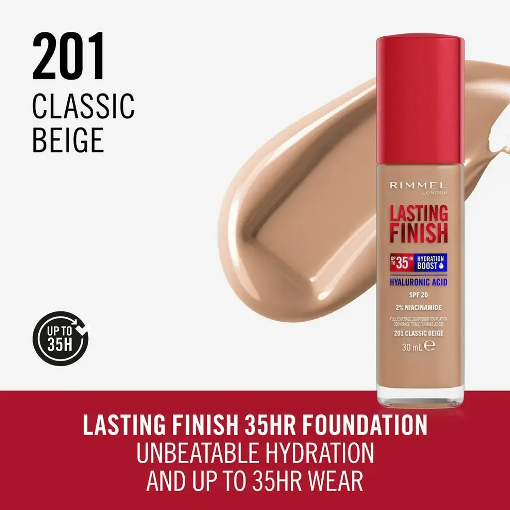 Rimmel Lasting Finish Hydration Boost 35H 201 тональный крем Photo 4