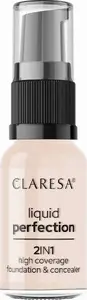 Claresa Liquid Perfection 2w1 101 Light — 18 g šķidrais tonālais un korektors