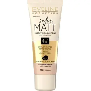 Nail polish Eveline Satin Matt 4w1 102 Vanilla 30 ml