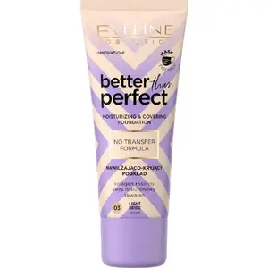 Skaistumkopšanas tonālais krēms Eveline Better Than Perfect 03 Light Beige, mitrinošs un pārklājošs, 30 ml