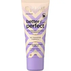 Saujams tonālais krēms Eveline Kolorowka Better Than Perfect, mitrinošs ar vidēju segumu, tonis 01 Ivory, 30 ml