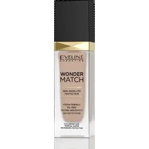 Foundation Eveline Wonder Match shade 15 Natural — adaptive liquid foundation, medium coverage