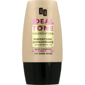 Тональный крем AA Ideal Tone «Perfekcyjne Dopasowanie» тон 107 Dark Beige 30 мл