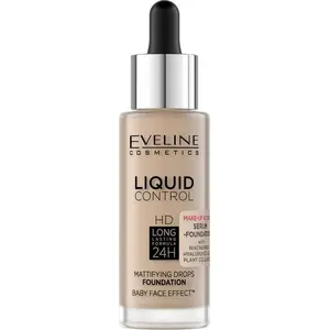 Foundation Eveline Liquid Control HD with dropper 32 ml shade 035 Natural Beige