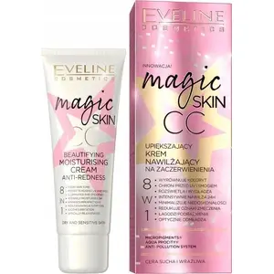Moisturizing CC Cream for Redness Eveline Magic Skin (tone-correcting, hydrating)