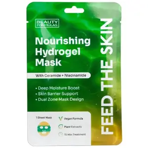 Hydrogel nourishing face mask with ceramides and niacinamide, single-piece sheet mask