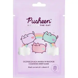 Šķiedras maska Pusheen Cleansing Sheet Mask 17 g — attīroša sejas maska plēvē