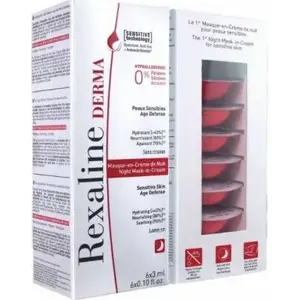 Nakts maska‑krēms sejai Rexaline Derma Night Mask-in-Cream 6x3 ml, Rexaline