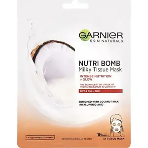 Увлажняющая тканевая маска для лица GARNIER Nutri Bomb с кокосовым молоком 32 г