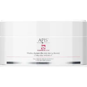 Альгинатная маска APIS Couperose-Stop с дикой розой и витамином C, 100 г — для кожи с куперозом