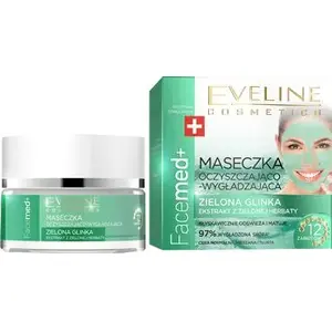 Facemed+ очищающая и разглаживающая маска Eveline с зелёной глиной 50 мл