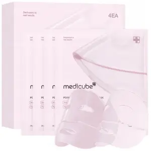 Face Collagen Gel Mask APIS MEDICUBE PDRN Pink, 4 pieces — collagen facial sheet hydrogel