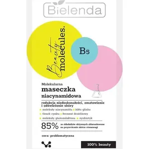 Маска для лица Bielenda Beauty Molecules молекулярная ниацинамидная 8 г