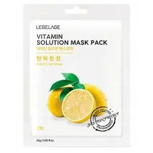 Plāksnes maska Conny LEBELAGE Vitamin Solution — vienreizējai lietošanai sejas maska ar vitamīnu sastāvu