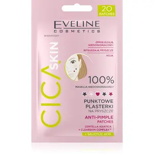 Точечные пластырь от прыщей Eveline CICA SKIN – 20 гидроколлоидных пластырей