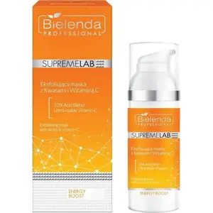 Eksfolējoša maska Bielenda Professional SupremeLab Energy Boost ar skābēm un C vitamīnu 50 g