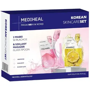 Sejas masku komplekts Its Skin MEDIHEAL 2 x 24 ml ar stikla masāžas rullīti