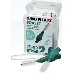 Зубные щетки Tandex Flexi Medium FOREST 2,6 (6 шт.) — средняя жесткость щетины