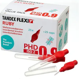 Межзубные щетки Tandex Flexi Super Fine Ruby — 25 шт., красные